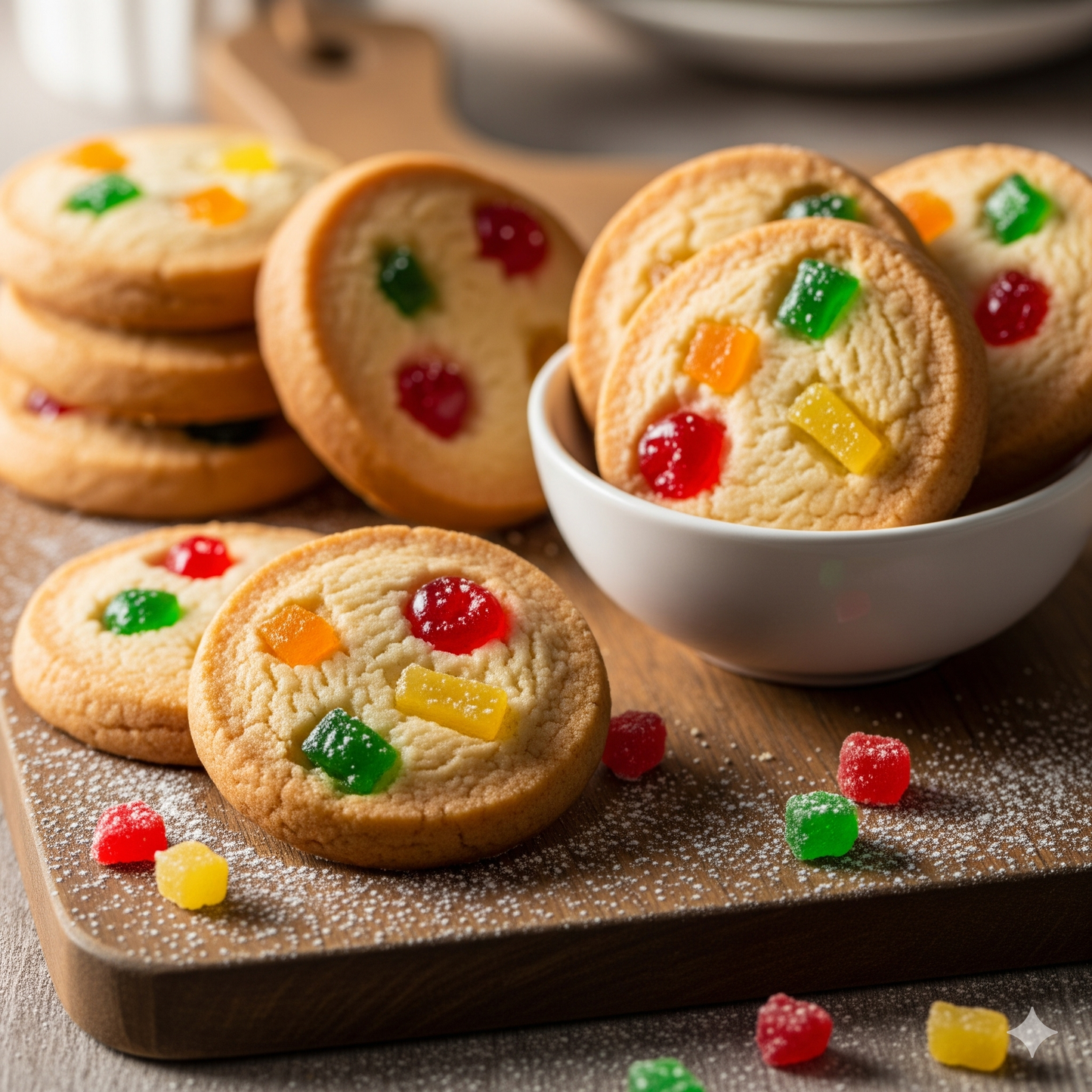Butter Cookies with Tutti Frutti