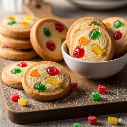 Butter Cookies with Tutti Frutti