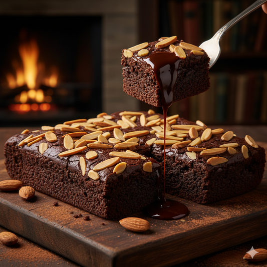 Slivered Almond & Dark Chocolate Brownie